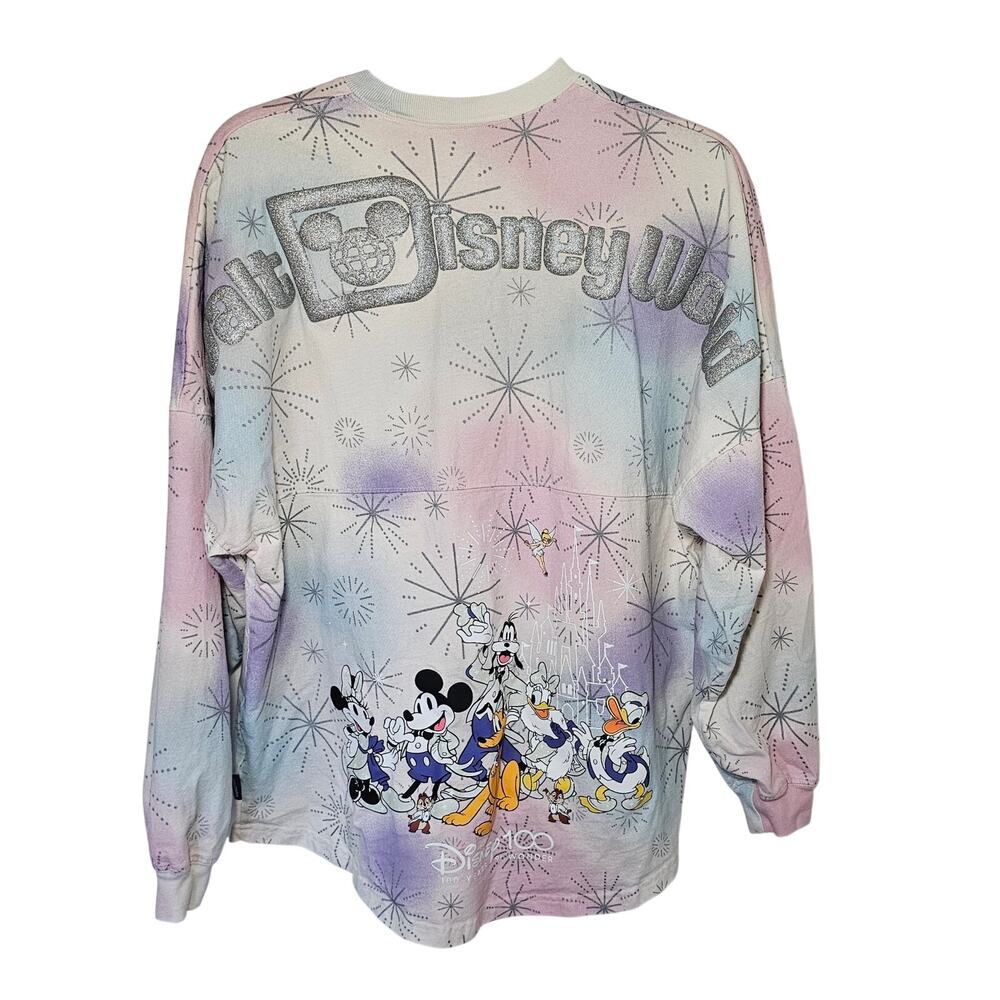 Walt Disney World 100 year Spirit jersey pink tye dye sz Medium